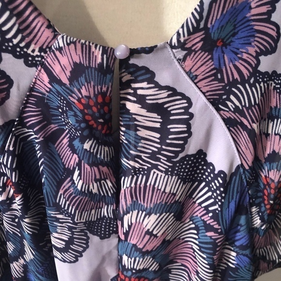 Maurices Romantic Purple Floral Dress Sz XS EUC - Picture 5 of 8